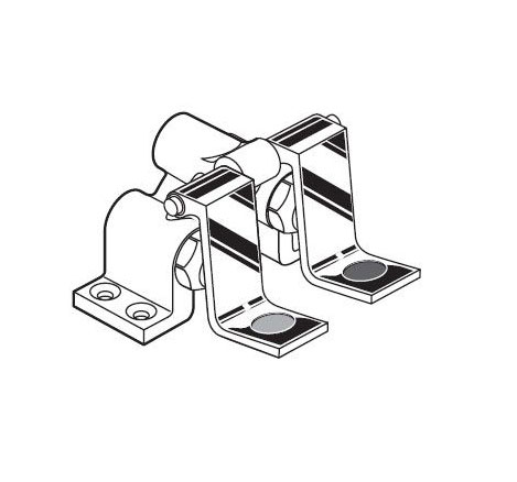 American Standard 7680.210.002 Floor Mounted Double Pedal Valve - Chrome