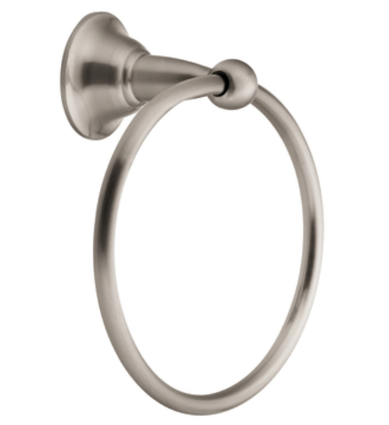 Moen DN6886BN Creative Specialties Sage Towel Ring - Brushed Nickel