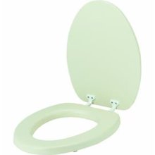 113-006 Church Decorator Soft Elongated Toilet Seat - Bone