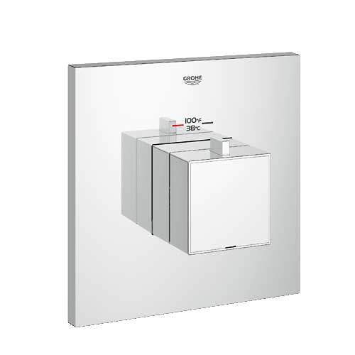 Grohe 19928000 Eurocube Custom Shower Thermostatic Trim with Control Module - Chrome