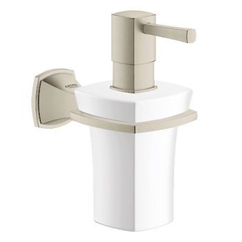 Grohe 40627EN0 Grandera Ceramic Soap Dispenser with Holder - Brushed Nickel