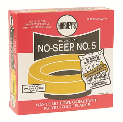 Oatey Harvey 006030 No-Seep No. 5 Wax Gasket with Bolt Set