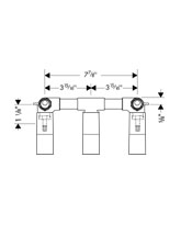 Hansgrohe 10303181 Rough-in Valve for Wall Mounted Widespread Lavatory Set