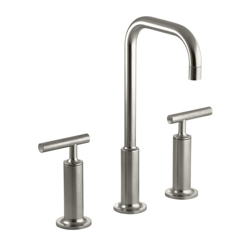 Kohler K-14408-4-BN Purist Widespread Lavatory Faucet - Brushed Nickel