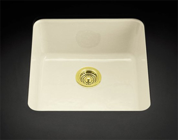 Kohler K-6587-KA Iron/Tones Self-Rimming or Undercounter Kitchen Sink in Black N' Tan (Pictured in Biscuit)