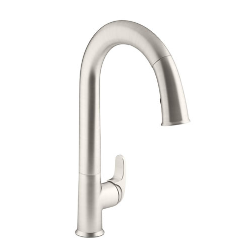 Kohler K-72218-VS Sensate Touchless Pull-down Kitchen Faucet with DockNetik Magnetic Docking System and 3 Function Sprayhead - Vibrant Stainless