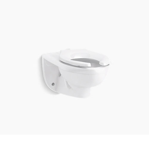 Kohler K-84325-0 Kingston Ultra Wall-mounted Top Spud Flushometer Bowl - White