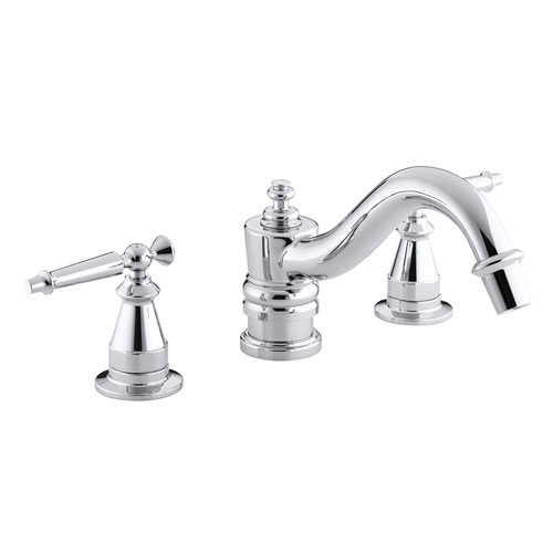 Kohler K-T125-4-CP Antique Deck-Mount High-Flow Bath Faucet Trim Only - Polished Chrome