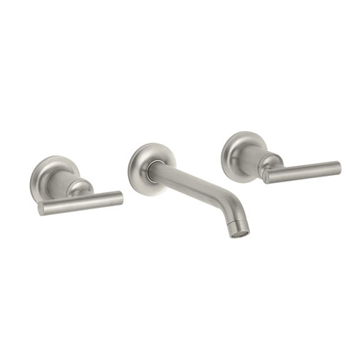 Kohler K-T14413-4 Purist Wall-Mount Lavatory Faucet Trim - Brushed Nickel