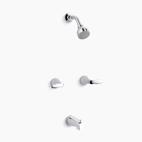 Kohler K-T15201-4-CP Two-Handle Bath and Shower Faucet Trim - Polished Chrome