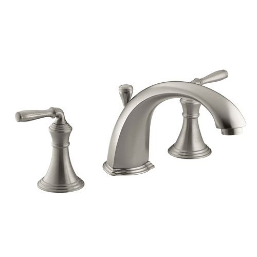 Kohler K-T387-4-BN Devonshire Double Handle Roman Tub Trim With Metal Lever Handles - Brushed Nickel