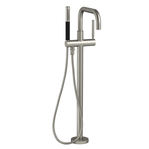 Kohler K-T97328-4-BN Purist Floor Mount Bath Filler with Handshower - Brushed Nickel