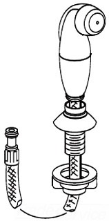 Moen 100007 Spray Escutcheon & Lock Nut Assembly - Sand