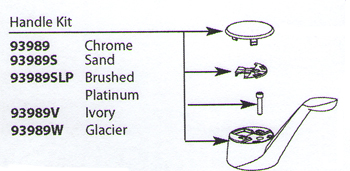 Moen 93989 Chateau Replacement Handle Kit Chrome