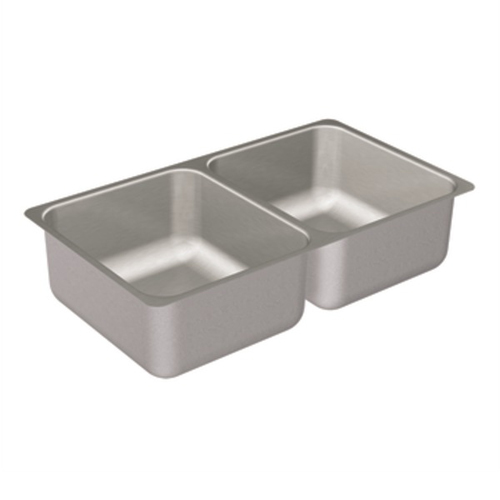 Moen G20210 2000 Series 20 Gauge Double Bowl Undermount Kitchen Sink - Stainless Steel