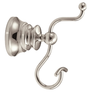 Moen ShowHouse YB9803NL Waterhill Pivoting Double Robe Hook Polished Nickel