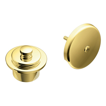 Moen T90331P Tub Drain Half Kit with Push-N-Lock Drain Assembly - Polished Brass