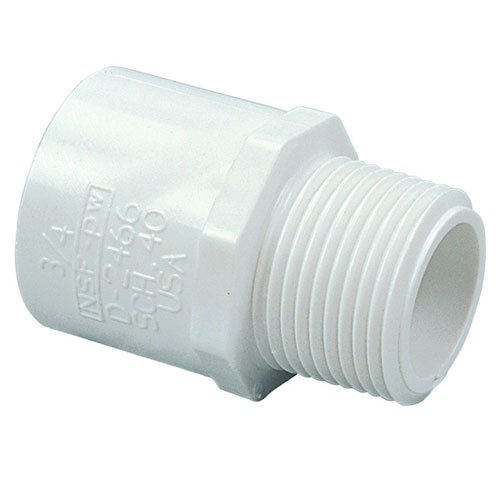 1-1/2 inch MIPT x Slip Male Adapter PVC Schedule 40 Pressure Fittings