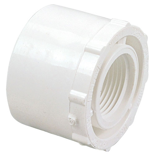 3/4 inch Spigot X 1/2 inch FIPT Bushing PVC Schedule 40 Pressure Fittings