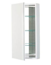 Robern PLM2430W PL Series Flat Plain Mirrored Door - White