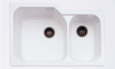 Rohl 6337-00 Allia Undermount Kitchen Sink - White