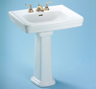 Toto LPT530.8N-01 Promenade Suite Pedestal Lavatory w/ Faucet Holes on 8