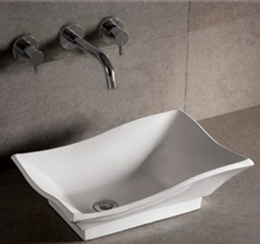 Whitehaus WHKN1078 Isabella Rectangular Vessel Sink - White