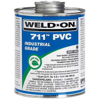 Weld-On 711 PVC Pipe Cement - 1 Gallon