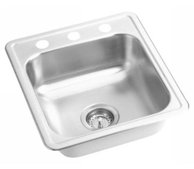 Elkay D117193 Dayton 3 Holes Drop-In Kitchen Sink - Stainless Steel