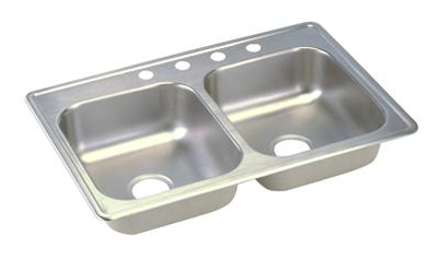 Elkay D233194 Dayton Double Bowl Sink - Stainless Steel