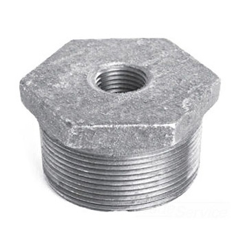 2-1/2 inch x 2 inch Malleable Iron Hexagon Bushing - Galvanized