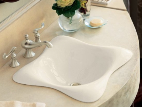 Kohler K-2815-47 Dolce VIta Self-Rimming Lavatory - Almond (Faucet Not Included)