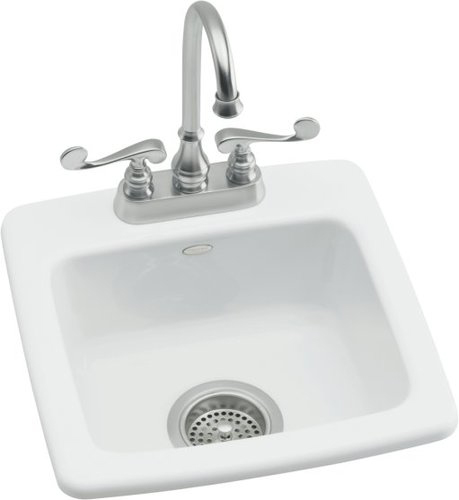 Kohler K-6015-3-0 Gimlet Self-Rimming Entertainment Sink With 3-Hole 8