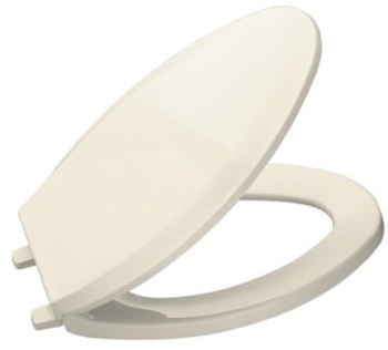 Kohler K-4652-47 Lustra Elongated Closed-Front Toilet Seat - Almond