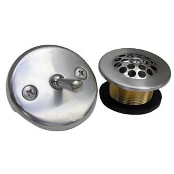 Lasco 34851SN Bath Tub Trip Lever Plate with Screws - Satin Nickel