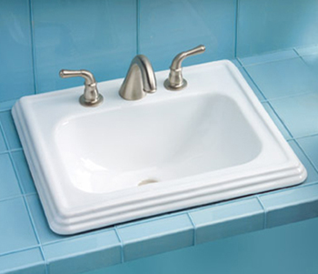 Toto LT531.4-01 Promenade Suite Self Rimming Lavatory Sink w/ Faucet Holes on 4